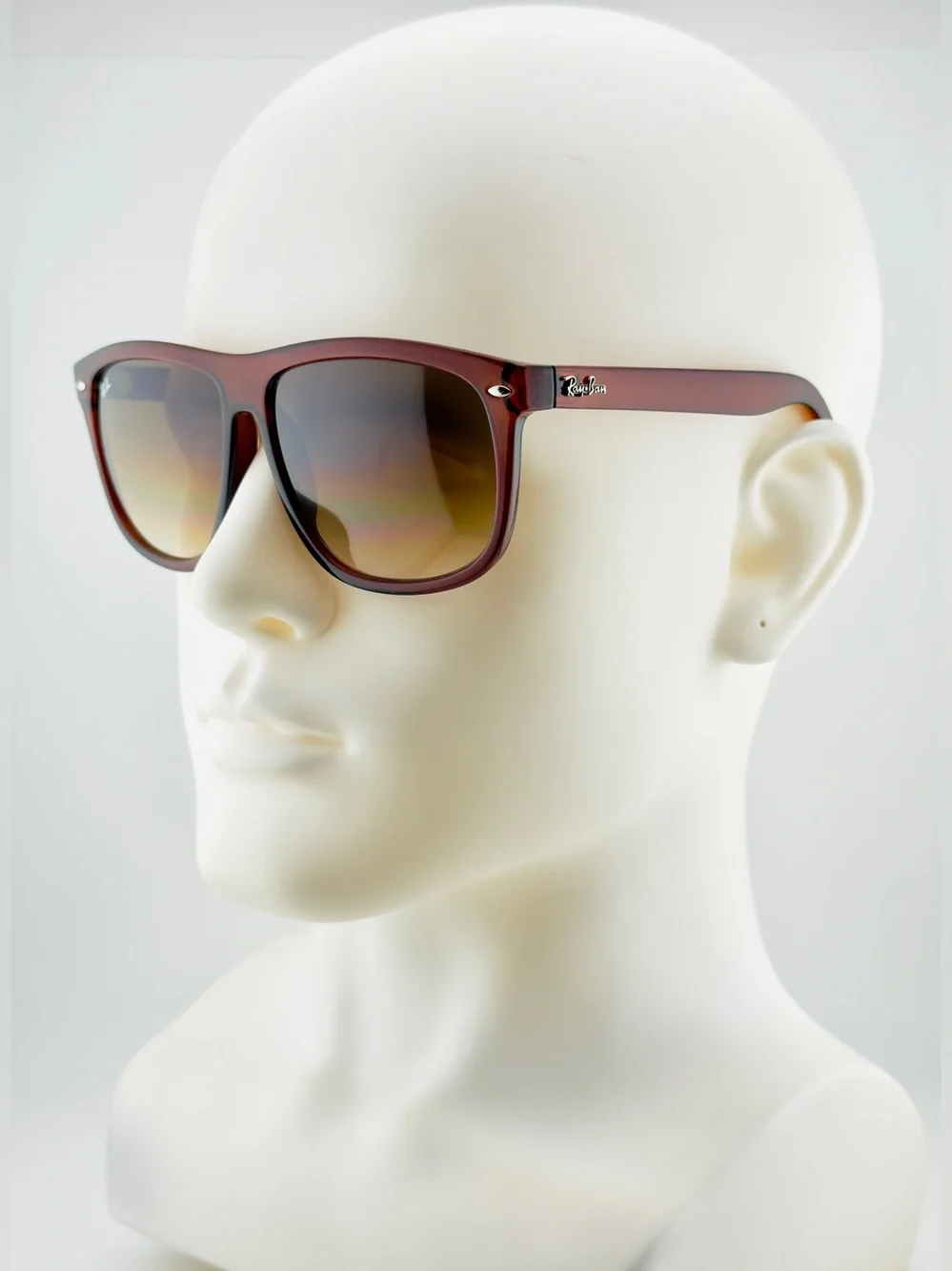 Ray-Ban Boyfriend Sunglasses RB4147 Oversized 65mm Brown Frame Gradient Lenses